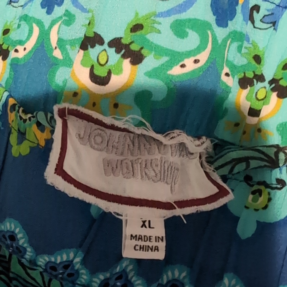 Johnny Was Silk Pants, XL - Picture 2 of 6